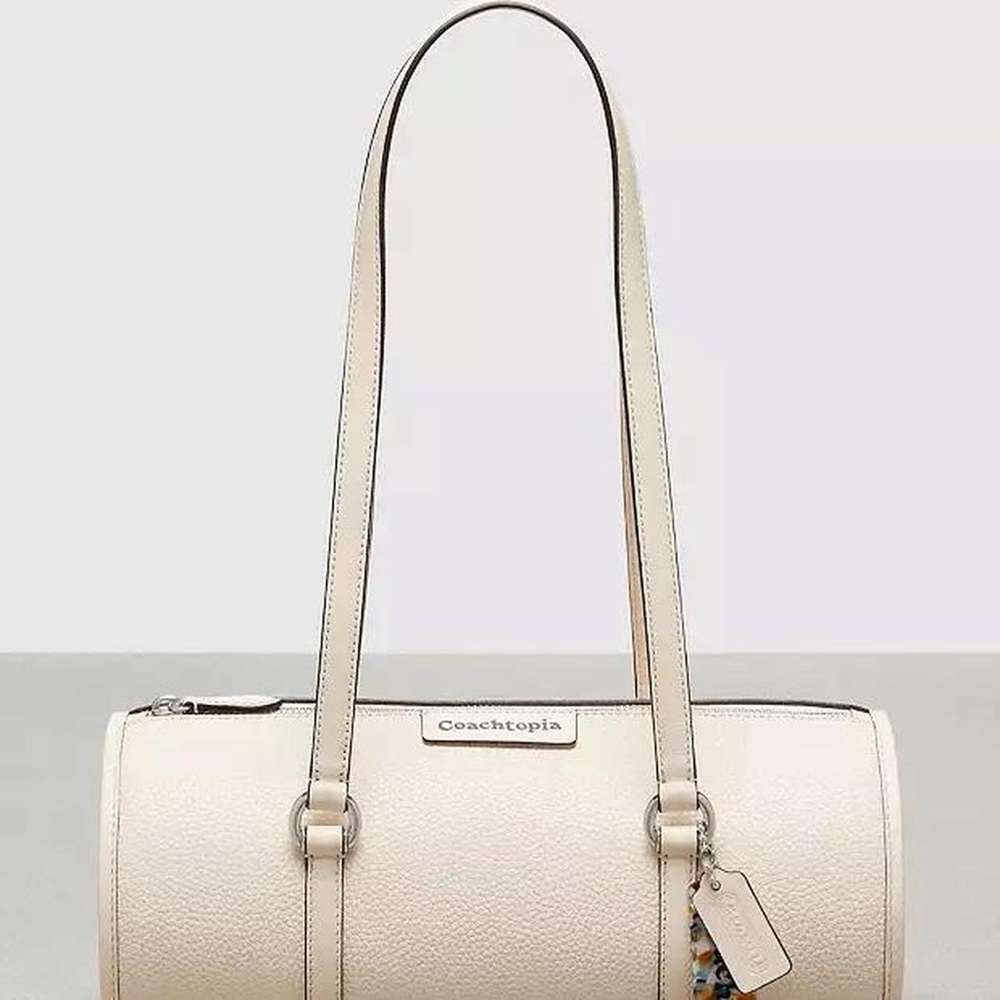 Cream Barrel Bag